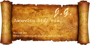 Janovics Glória névjegykártya
